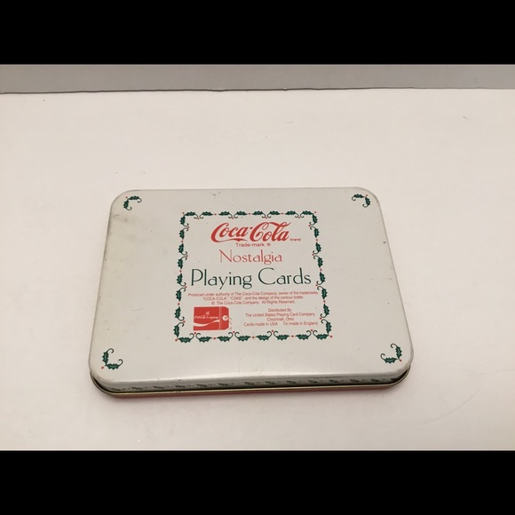 Vintage Coca Cola x mas Santa playing cards in tin 1993 - Picture 2 of 3